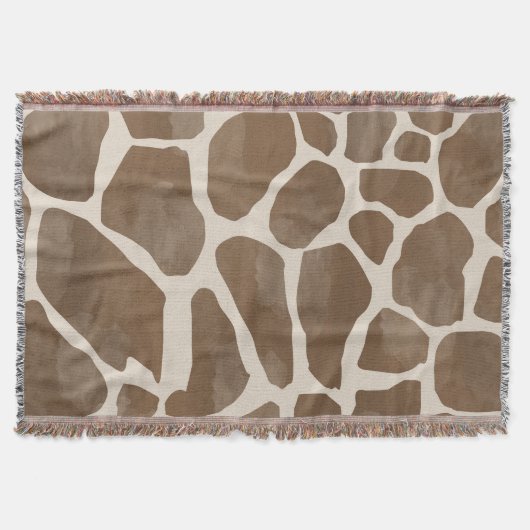 Aquarellfarben Giraffe Tierisches Muster Decke (Vorderseite)
