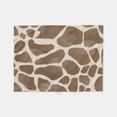 Aquarellfarben Giraffe Tierisches Muster Fleecedecke (Vorderseite (Horizontal))