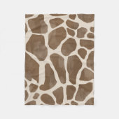 Aquarellfarben Giraffe Tierisches Muster Fleecedecke (Vorderseite)