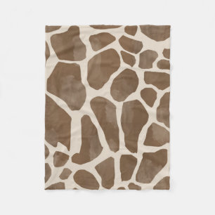 Aquarellfarben Giraffe Tierisches Muster Fleecedecke