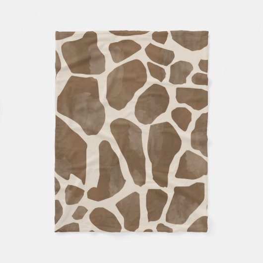 Aquarellfarben Giraffe Tierisches Muster Fleecedecke (Vorderseite)