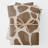 Aquarellfarben Giraffe Tierisches Muster Geschenkpapier Set (Beispiel)
