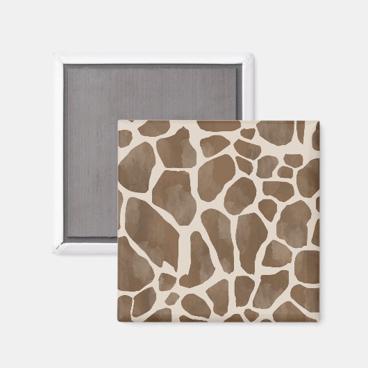 Aquarellfarben Giraffe Tierisches Muster Magnet (Vorderseite/Rückseite)