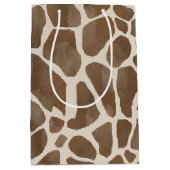 Aquarellfarben Giraffe Tierisches Muster Mittlere Geschenktüte (Vorderseite)