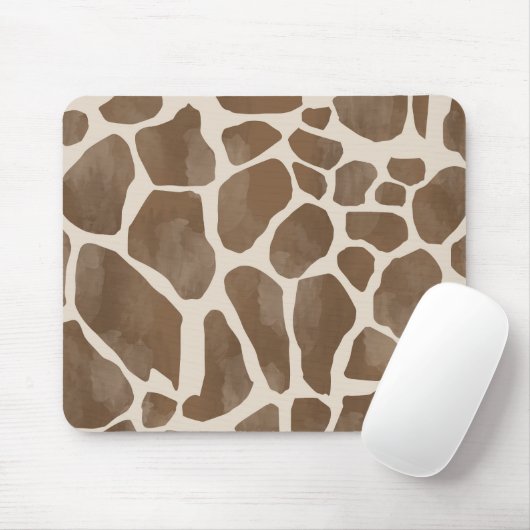 Aquarellfarben Giraffe Tierisches Muster Mousepad (Mit Mouse)