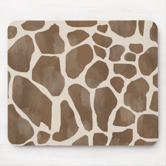 Aquarellfarben Giraffe Tierisches Muster Mousepad (Vorne)