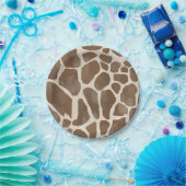 Aquarellfarben Giraffe Tierisches Muster Pappteller (Party)