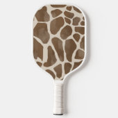 Aquarellfarben Giraffe Tierisches Muster Pickleball Schläger (Rückseite)