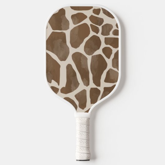 Aquarellfarben Giraffe Tierisches Muster Pickleball Schläger (Vorderseite)