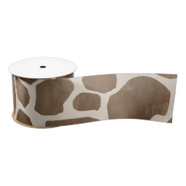 Aquarellfarben Giraffe Tierisches Muster Satinband