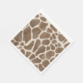 Aquarellfarben Giraffe Tierisches Muster Serviette (Ecke)