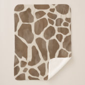 Aquarellfarben Giraffe Tierisches Muster Sherpadecke (Vorderseite)