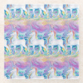 Aquarellfarben Glasuntersetzer (Vorderseite)