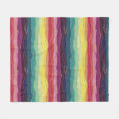 Aquarellfarben Glitzer Regenbogenstreifen Fleecedecke (Vorderseite (Horizontal))