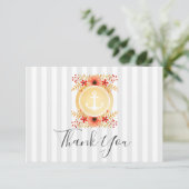 Aquarellfarben Gold Anker Danke Karte (Stehend Vorderseite)