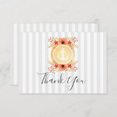 Aquarellfarben Gold Anker Danke Karte (Vorne/Hinten)