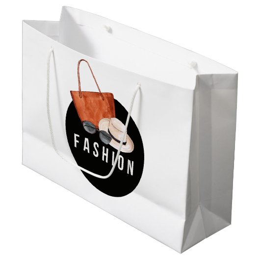 Aquarellfarben Große Geschenktüte (Vorderseite Schrägansicht)