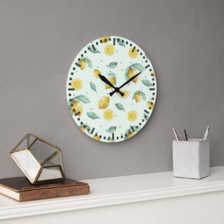 Aquarellfarben Große Wanduhr