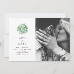 Aquarellfarben. Grüne Kakteen. botanisch Save The Date