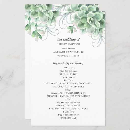 Aquarellfarben. Grünkakteen (Vorne/Hinten)