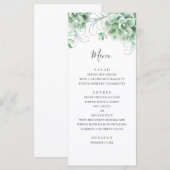 Aquarellfarben. Grünkakteen Menükarte (Vorne/Hinten)