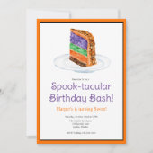 Aquarellfarben Halloween Einladung (Vorderseite)