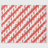 Aquarellfarben Hand Anstrichene rote Mohnblüte Geschenkpapier (Flach)