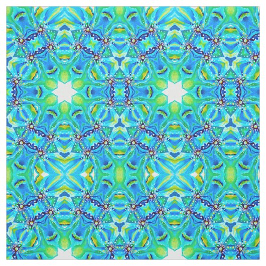 Aquarellfarben Handgestrichen Monogramm Grün Abstr Stoff (Muster)