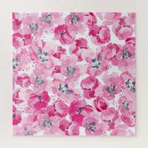 Aquarellfarben: handgezeichnet Kartendesign Puzzle