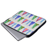 Aquarellfarben, handgezeichnet Kleider-Muster. Laptopschutzhülle (Vorne Knopf)