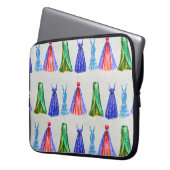Aquarellfarben, handgezeichnet Kleider-Muster. Laptopschutzhülle (Vorderseite Links)