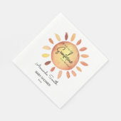 Aquarellfarben Happy Yellow Sun Baby Dusche Serviette (Ecke)