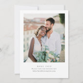 Aquarellfarben Hellrosa Blume Brautparty Foto Einladung (Rückseite)