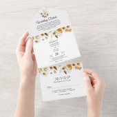 Aquarellfarben Herbst Babydusche Begrüßungszeichen All In One Einladung (Abreißen)