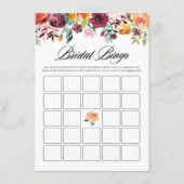 Aquarellfarben Herbst Blooms Bridal Bingo Duschspi Begleitkarte (Vorderseite)