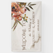 Aquarellfarben Herbst-Blume Banner (Vertikal)