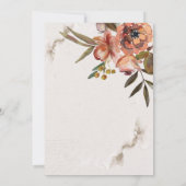 Aquarellfarben Herbst-Blume Einladung (Rückseite)