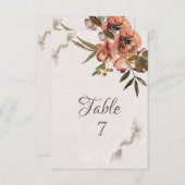 Aquarellfarben Herbst-Blume Einladung (Vorne/Hinten)