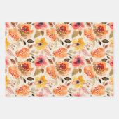 Aquarellfarben Herbst-Blume Geschenkpapier Set (Vorderseite 3)