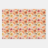 Aquarellfarben Herbst-Blume Geschenkpapier Set (Vorderseite 2)