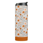 Aquarellfarben Herbst Blume Individuelle Name Thermosbecher (Nach links gedreht)