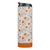 Aquarellfarben Herbst Blume Individuelle Name Thermosbecher (Nach rechts gedreht)