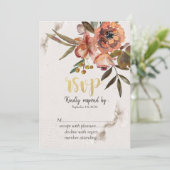 Aquarellfarben Herbst Blume UAWG Einladung (Stehend Vorderseite)