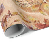 Aquarellfarben Herbst Blumenbuch Geschenkpapier (Rolleneckpunkt)