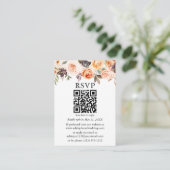Aquarellfarben Herbst Blumenzwiebelpfirk QR UAWG Begleitkarte (Stehend Vorderseite)