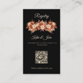 Aquarellfarben Herbst Elegance - Hochzeitsregister Visitenkarte (Vorderseite)