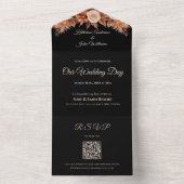 Aquarellfarben Herbst Elegance-Wedding- All In One Einladung (Innen Boden)