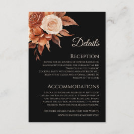 Aquarellfarben Herbst Elegance-Wedding- Begleitkarte