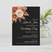 Aquarellfarben Herbst Elegance-Wedding- Einladung (Stehend Vorderseite)
