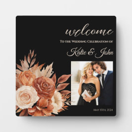 Aquarellfarben Herbst Elegance-Wedding- Fotoplatte
